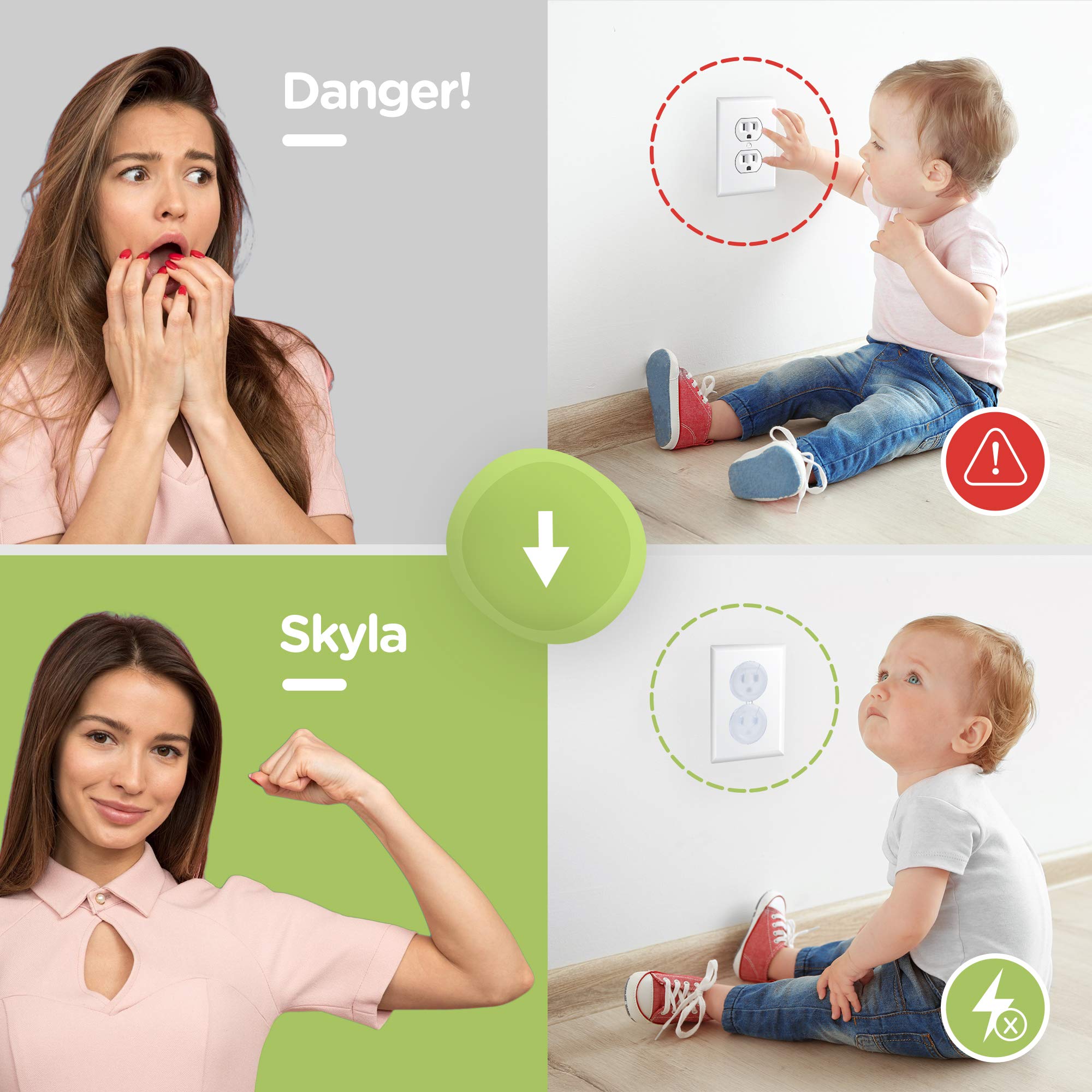 Clear Outlet Covers (36Pack) Dielectric Plastic Plugs for Electrical