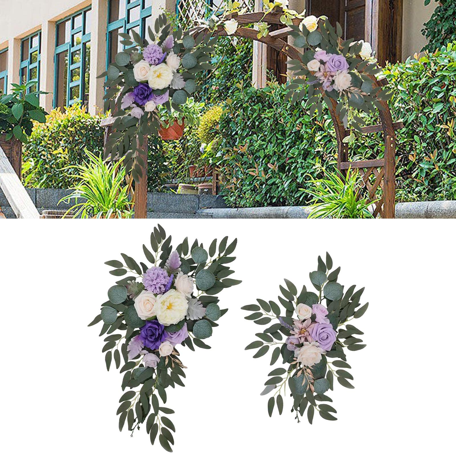 2 de Boda, Flores, Girasoles, Decoración, Estilo Rústico, para Puerta Trasera, Fiesta, Opción 3H