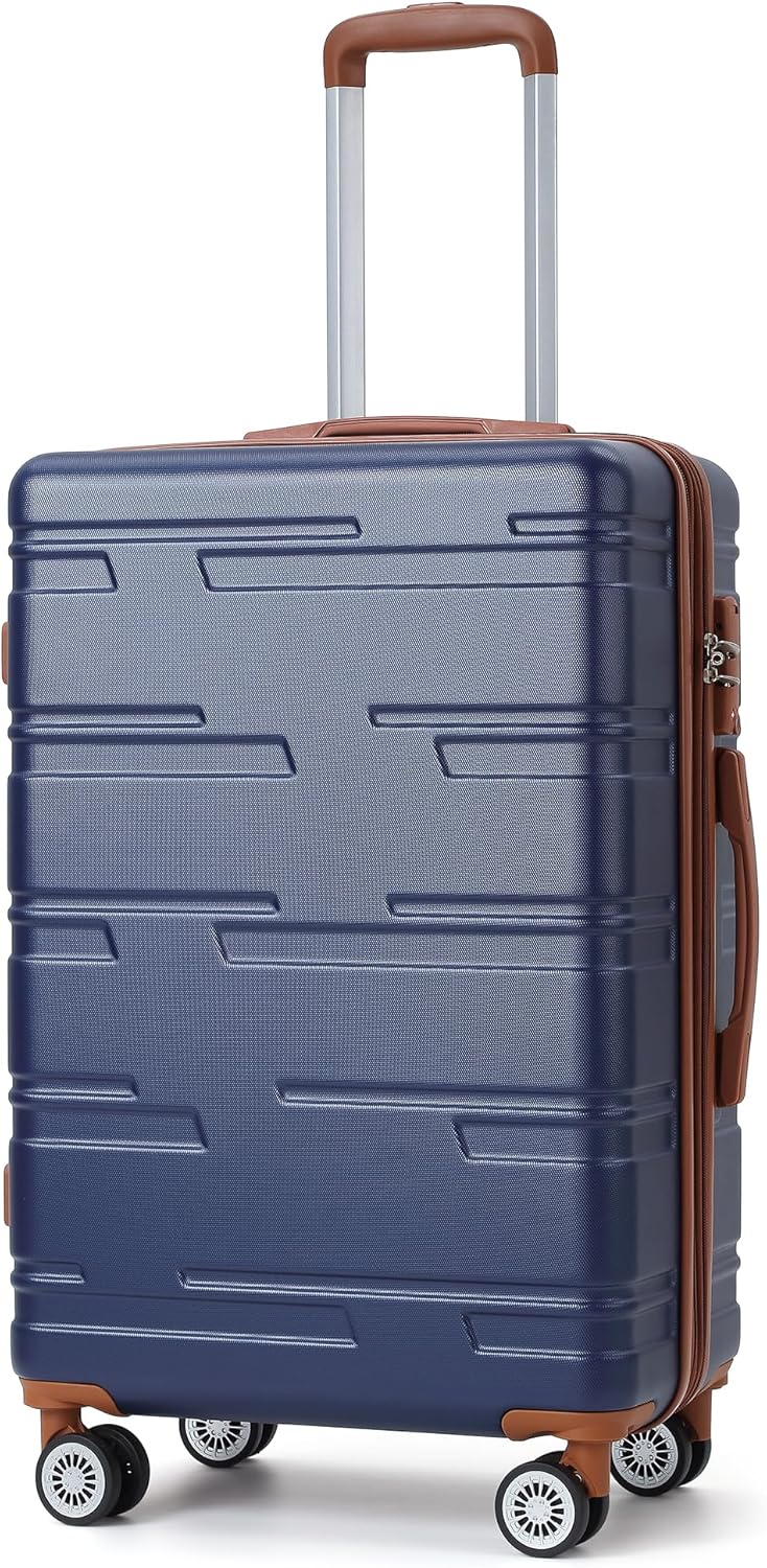 24in Hardside Carry On Luggage With Spinner Wheels, Suitcase Hardshell Expandable, Lightweight Luggage With Tsa Lock
