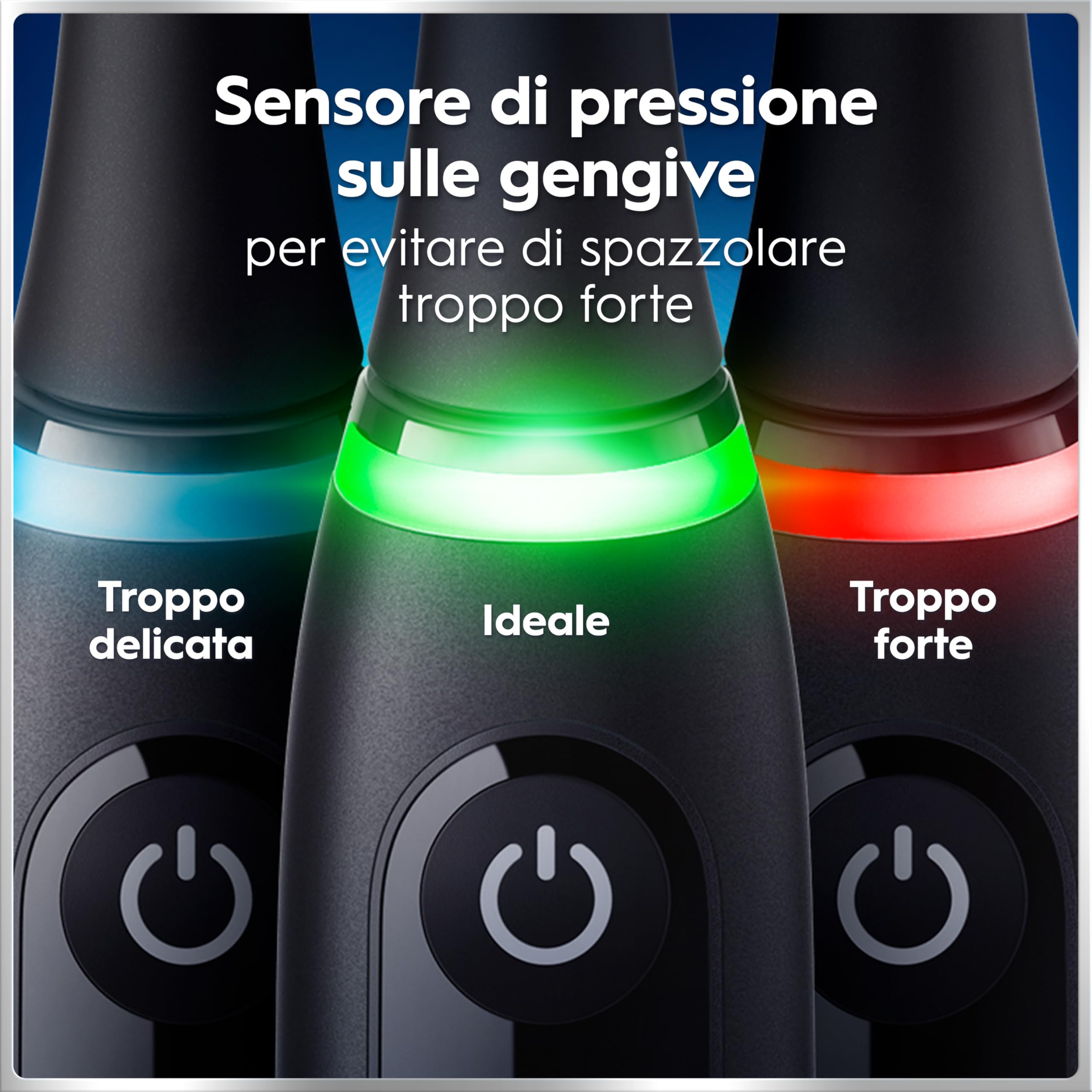 Oral-B iO 6 Spazzolino Elettrico, 3 Testine di Ricambio, Custodia, Nero - 3 Testine di Ricambio per Spazzolino Elettrico, Ricaricabile, Custodia Viaggio, Sensore di Pressione, Pulizia Denti Efficace