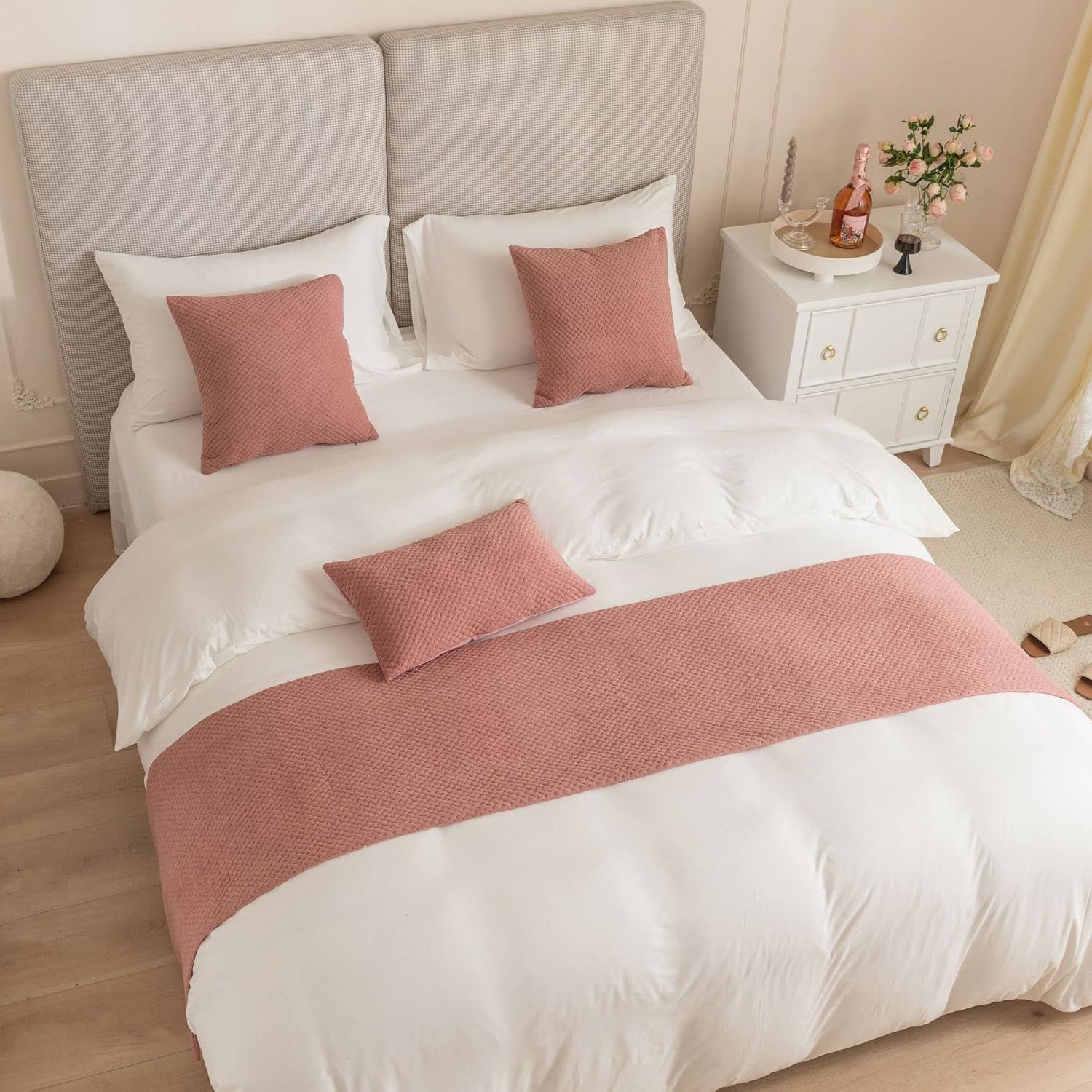 shuyuz Bed Runner Scarf Bedspreads 