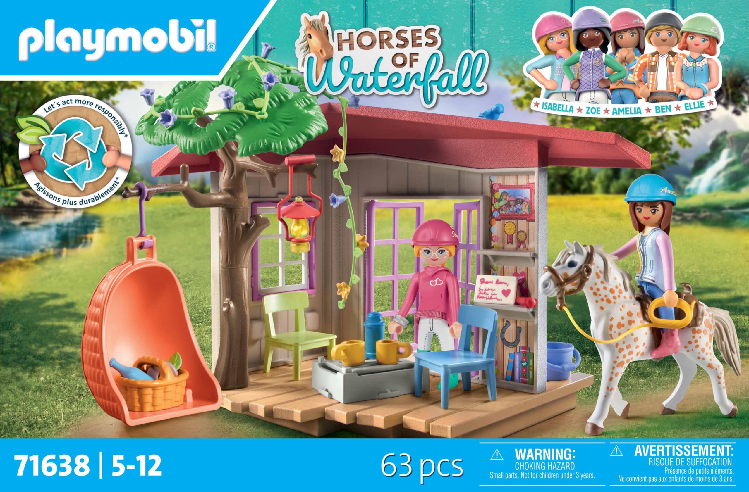 Playmobil 71638 Horses of Waterfall: Horse Fans Clubhouse, including two figures, a horse - Image 4
