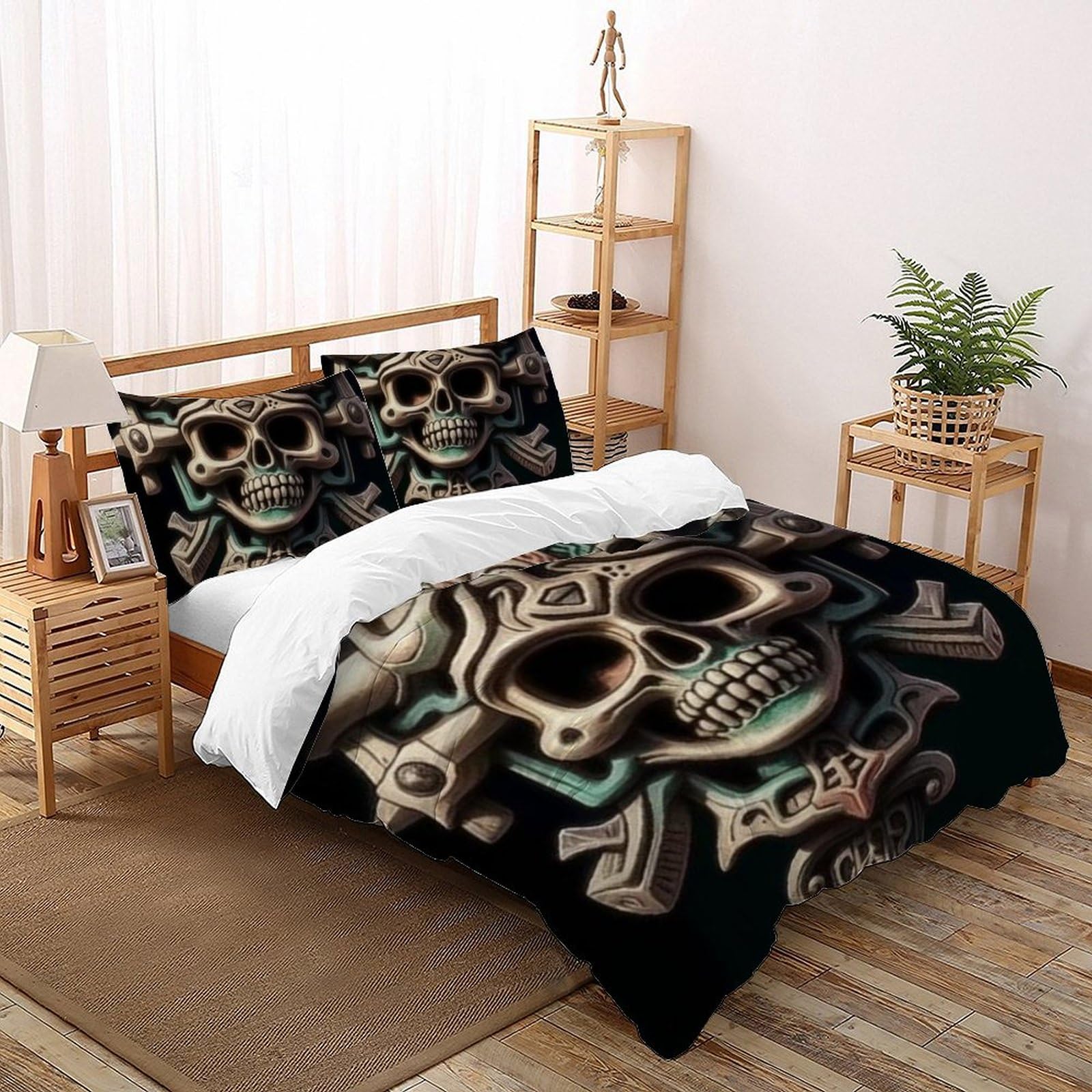 Housse de couette double hypoallergénique microfibre Totem pour peaux sensibles