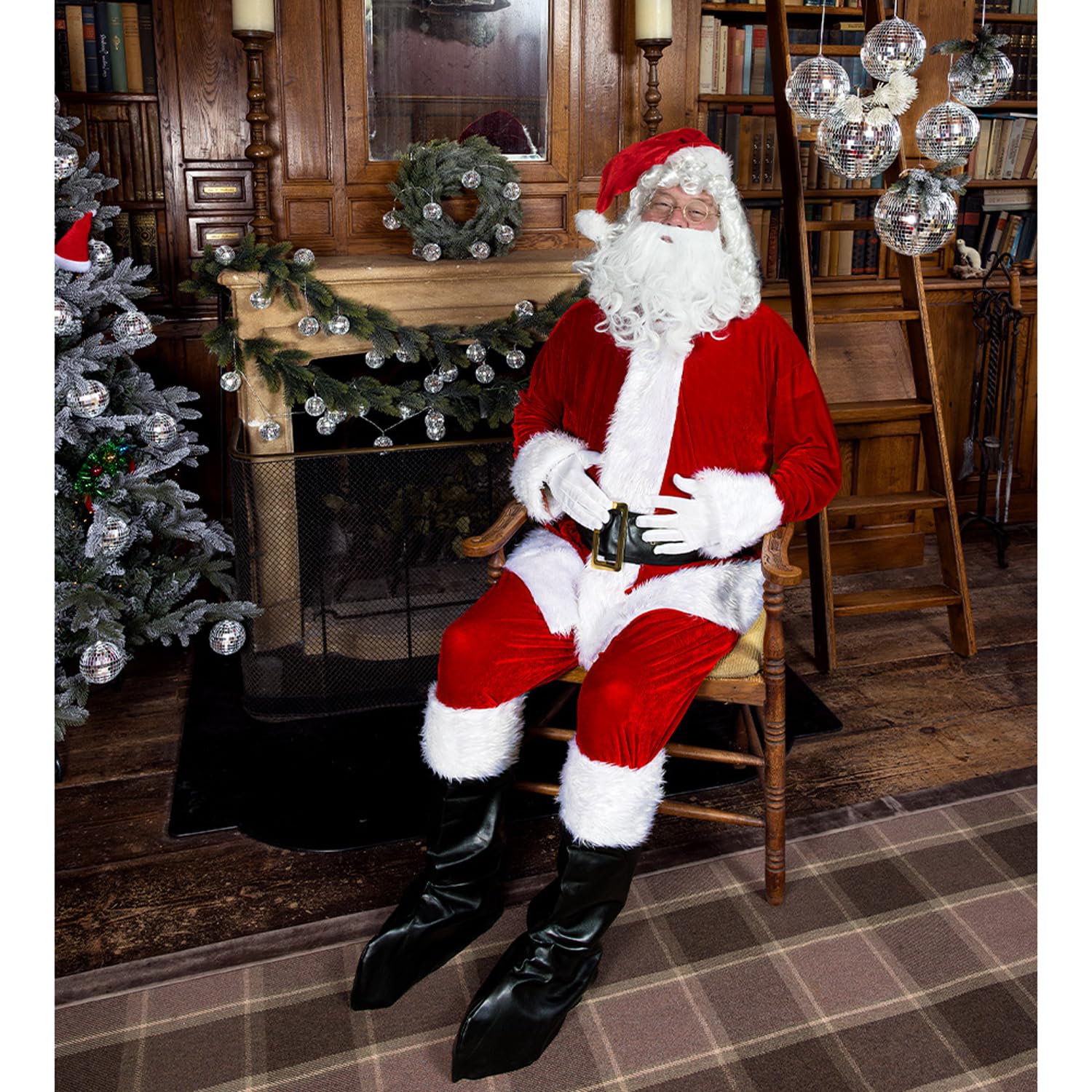 Boland - Kostüm Weihnachtsmann Professionell | 11-teiliges Faschingskostüm für Nikolaus, Weihnachten und Karneval, Größe L/XL