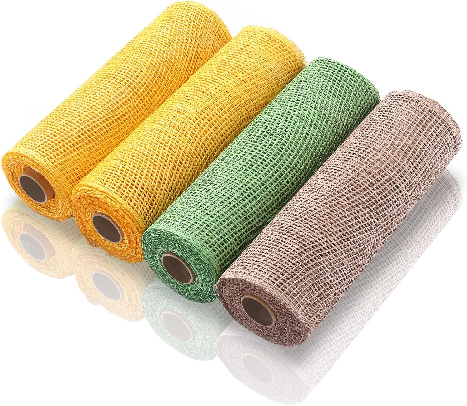 10 inch yellow burlap roll