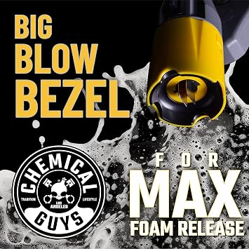 Chemical Guys, Big Mouth Max Foam Cannon for Pressure Washers, 34 oz Bottle | Thick clinging shaving-cream foam, wide-mouth fill, adjustable nozzle and stainless fittings for cars and home