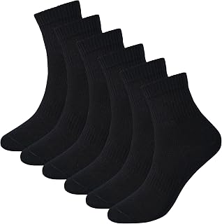 Womens Anti Odor Seamless Cotton Moisture Wicking Ankle/Crew Dress Socks | Black Blister Proof Anti Stink Odor Resistant Daily Sports Socks,Size 6-10
