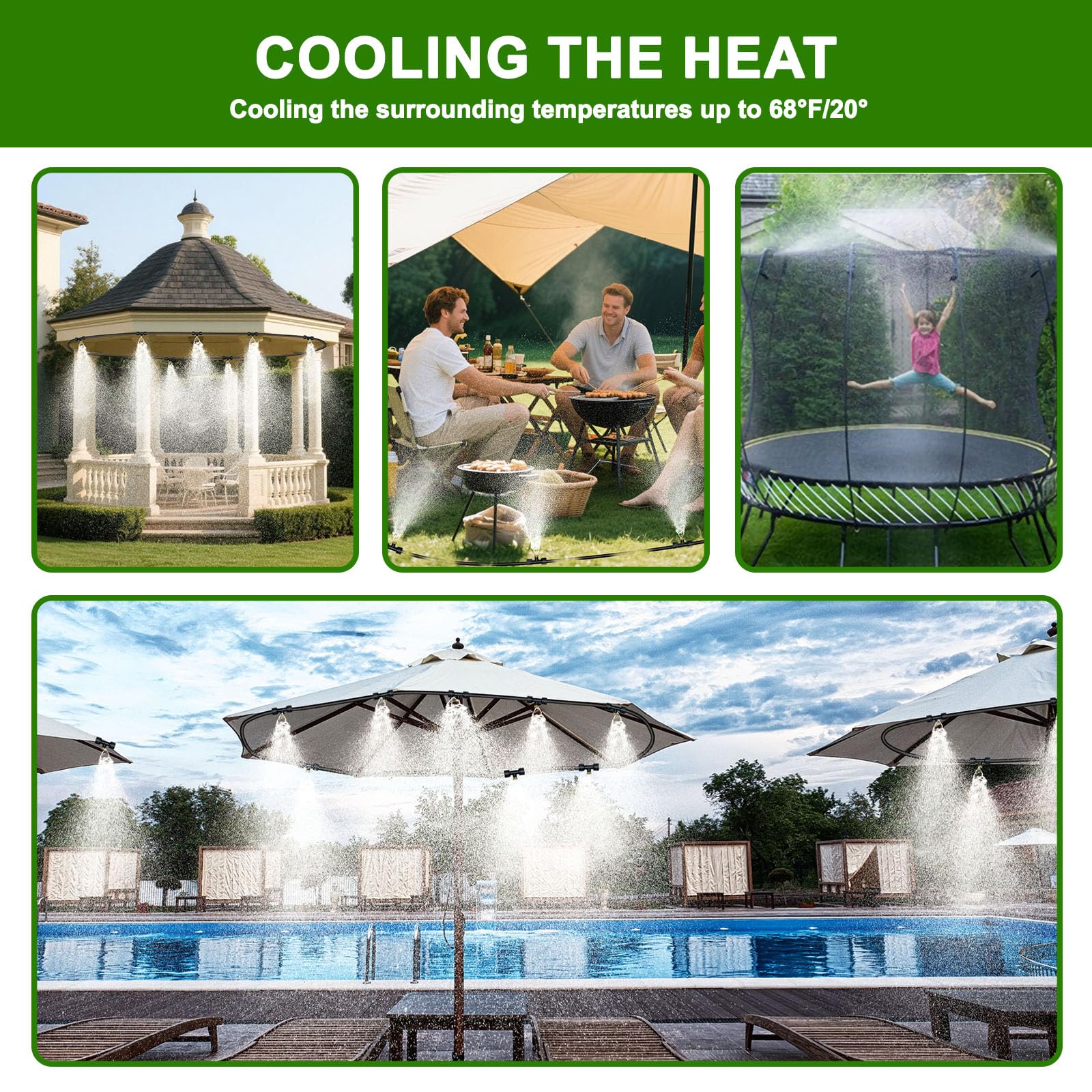 LASTOOLS Misters for Outside Patio,49FT(15M) Misting Line+15 Mist Nozzles - Image 4