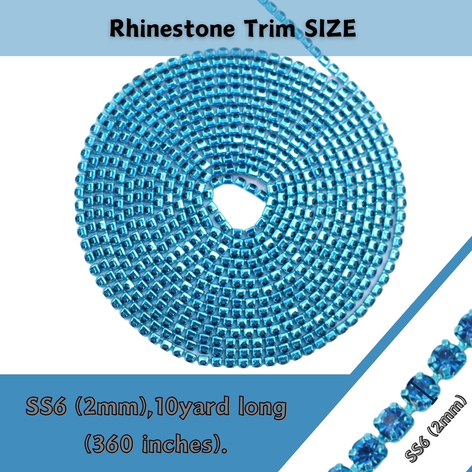 10 Yard Rhinestone Trim Chain - Image 2