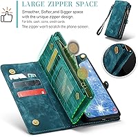 Vista 4 de Asuwish Funda de teléfono para Samsung Galaxy S23 Plus 5G con cremallera, funda desmontable con protector de pantalla de vidrio templado y tarjetero