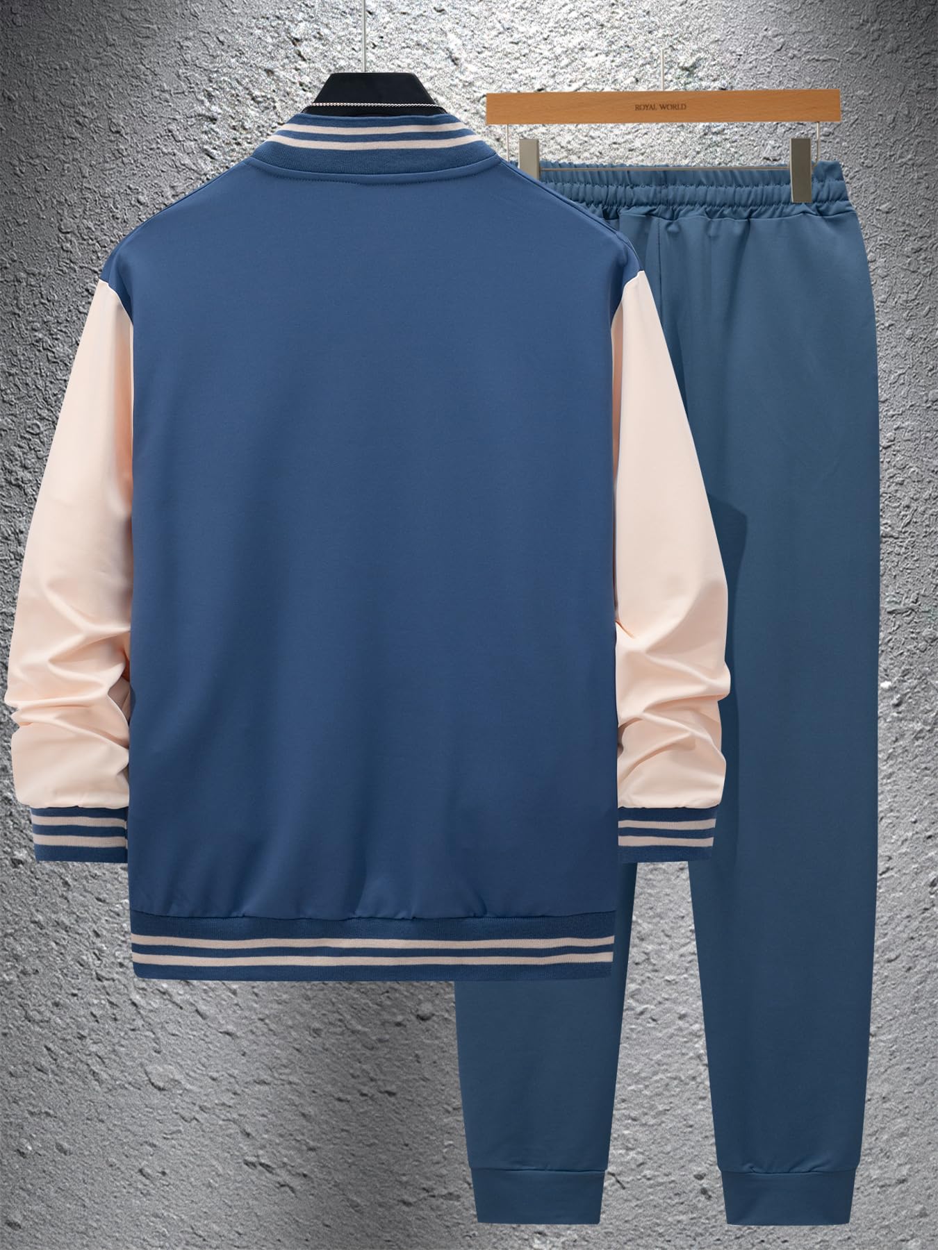 Jogginganzug Herren Set Trainingsanzug Sportanzug Langarm Freizeitanzug Männer Tracksuit für Fußball Gym Fitness Sporthose