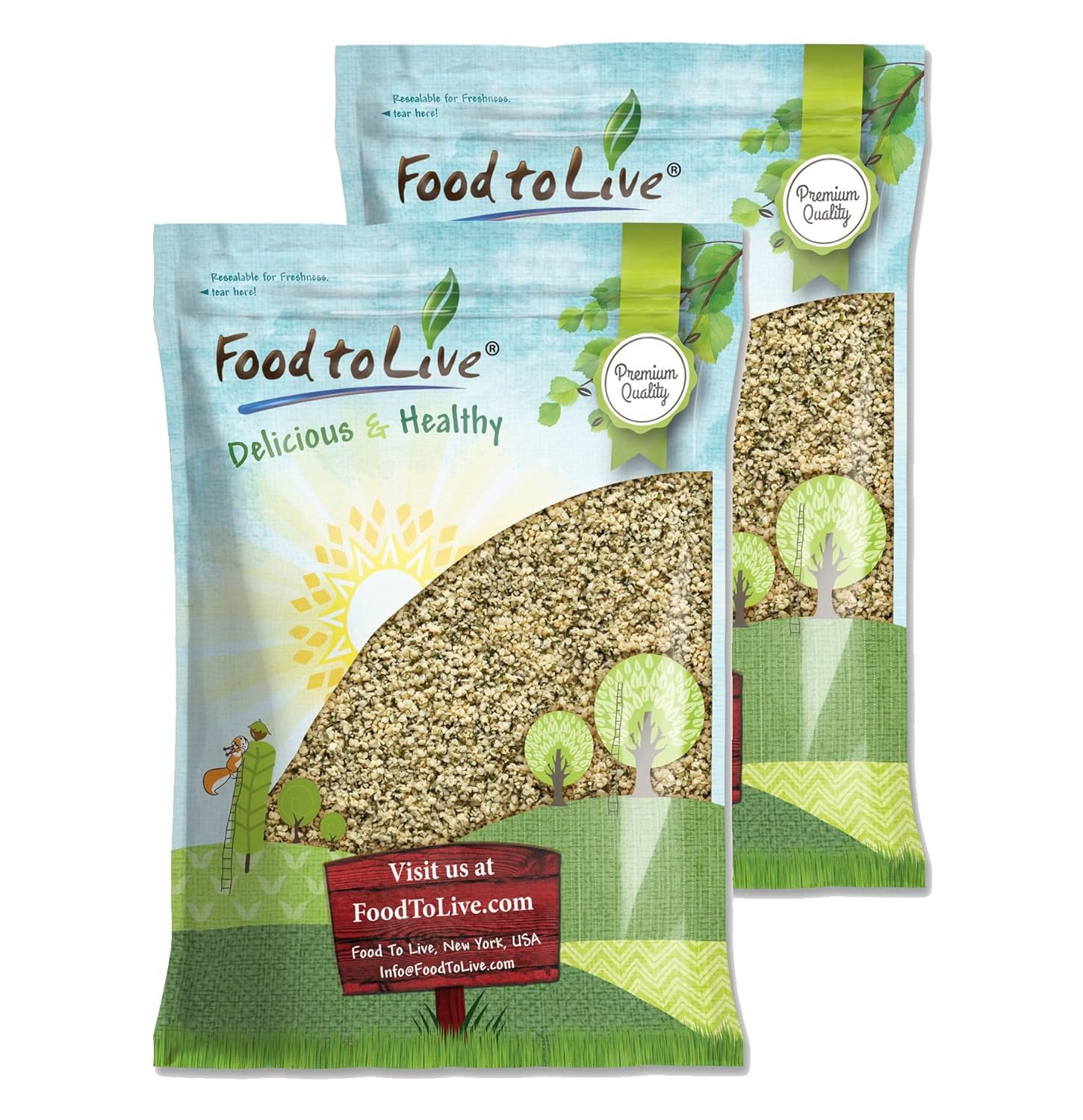 Food to Live Hemp Seeds, 16 Pounds – Raw Hearts, Hulled, Shelled, Kosher, Vegan, Bulk Kernels, Rich in Omega, Low Carb & Sodium, Good Source of Protein and Iron, Product of China