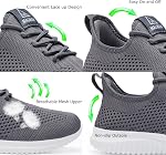 VAMJAM Chaussures de course pour hommes Ultra Léger Respirant Chaussures de marche Non Slip Athletic Mode Sneakers Mesh Workout Casual Sports Shoes