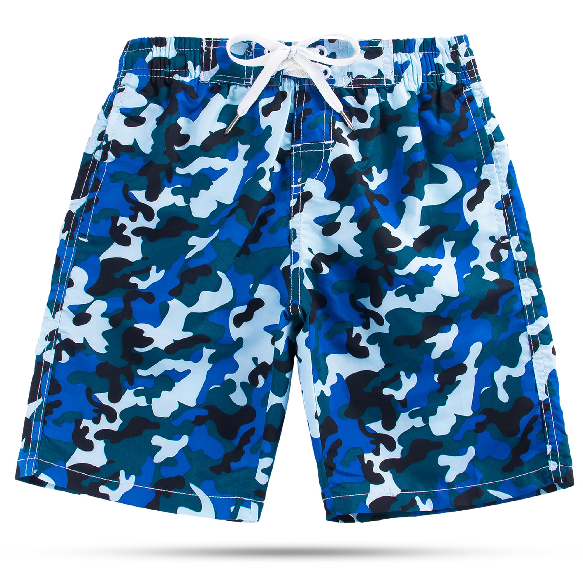 SIX ISLANDS Boys Swim Trunks - Quick-Dry, Comfortable, Ages 5/6 to 18/20 - Fun Patterns, Durable Design Boys Bathing Suit