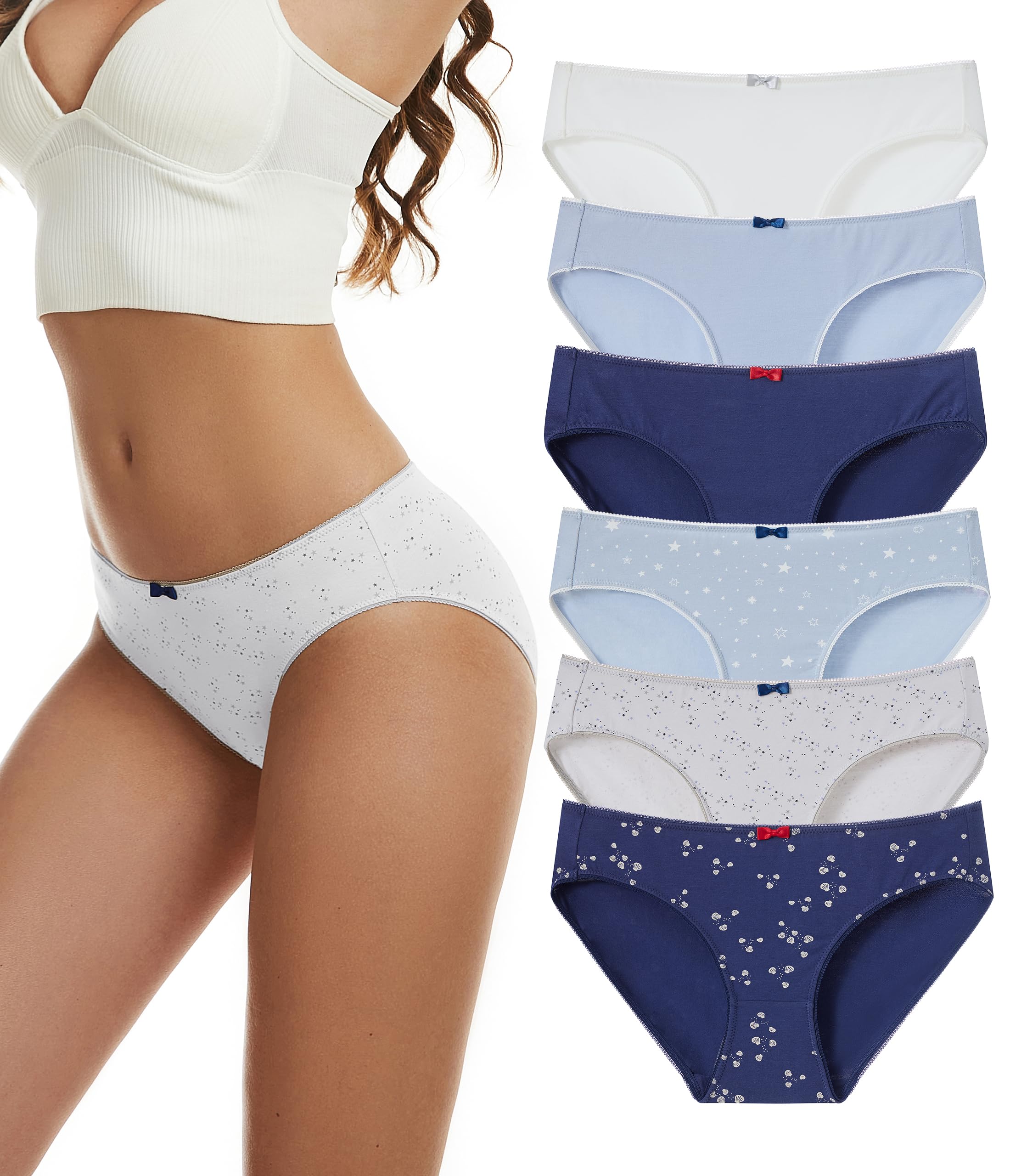 ANLIQI Women's Organic Cotton Underwear Pack