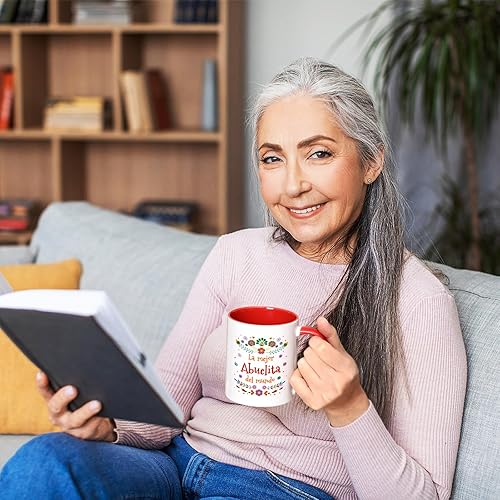 Miniatura 2 de YHRJWN Taza de café Abuela La Mejor Abuelita Del Mundo, regalo para la abuela en español para el día de la madre, cumpleaños, Navidad, regalo para