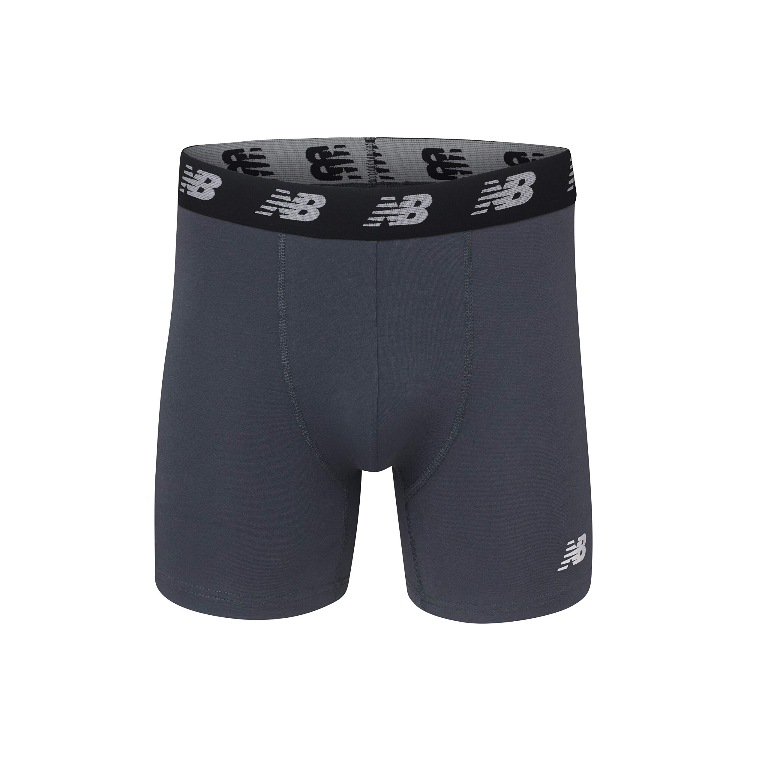 New Balance 5" No Fly Cotton Performance Boxer Briefs (3-Pack Or 4-Pack) Caleçons Boxeurs Homme (Lot de 4)