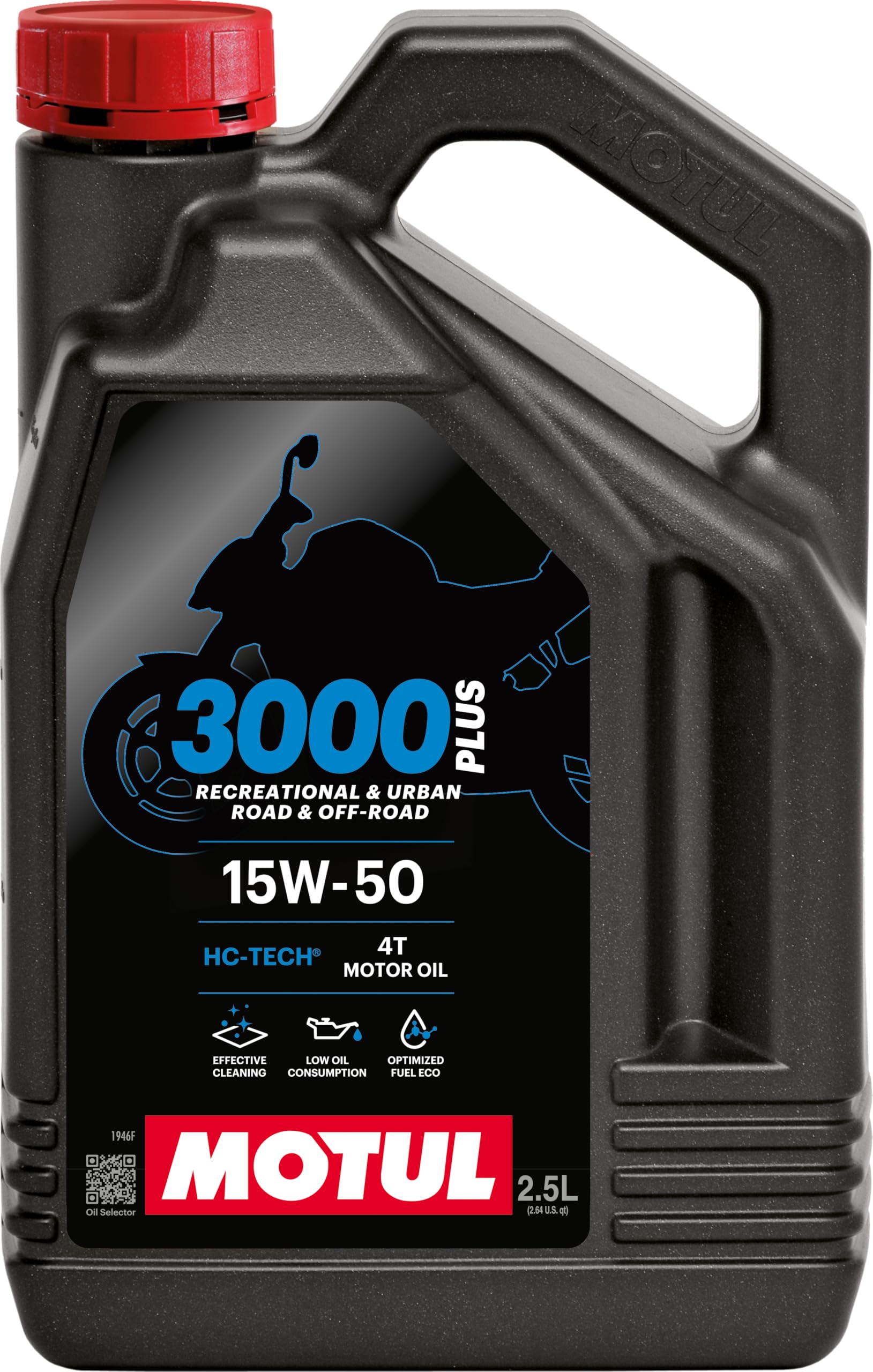 Motul 3000 4T Plus 15W50 API SM HC Tech Engine Oil for Royal Enfield Bullets (2.5 L)