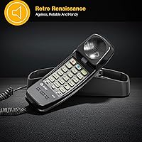 Vista 2 de Teléfono con cable AT&T 688 pies, Negro