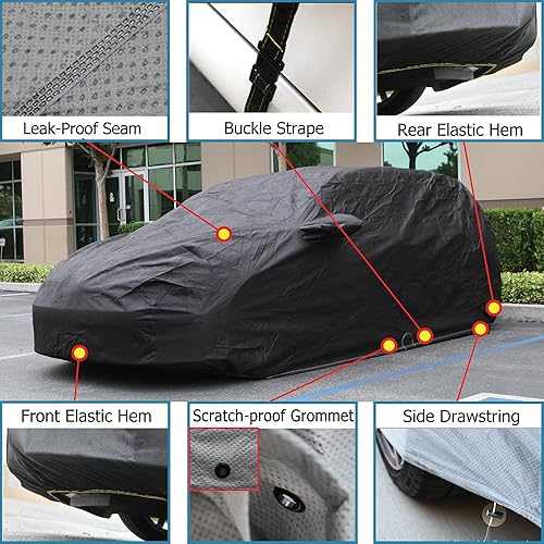 Miniatura 4 de Funda para auto compatible con Honda Civic Type-R 2016 2017 2018 2019 2020 2021 Honda Civic Type-R WType-R Big Spoiler XTREMECOVERPRO Platinum