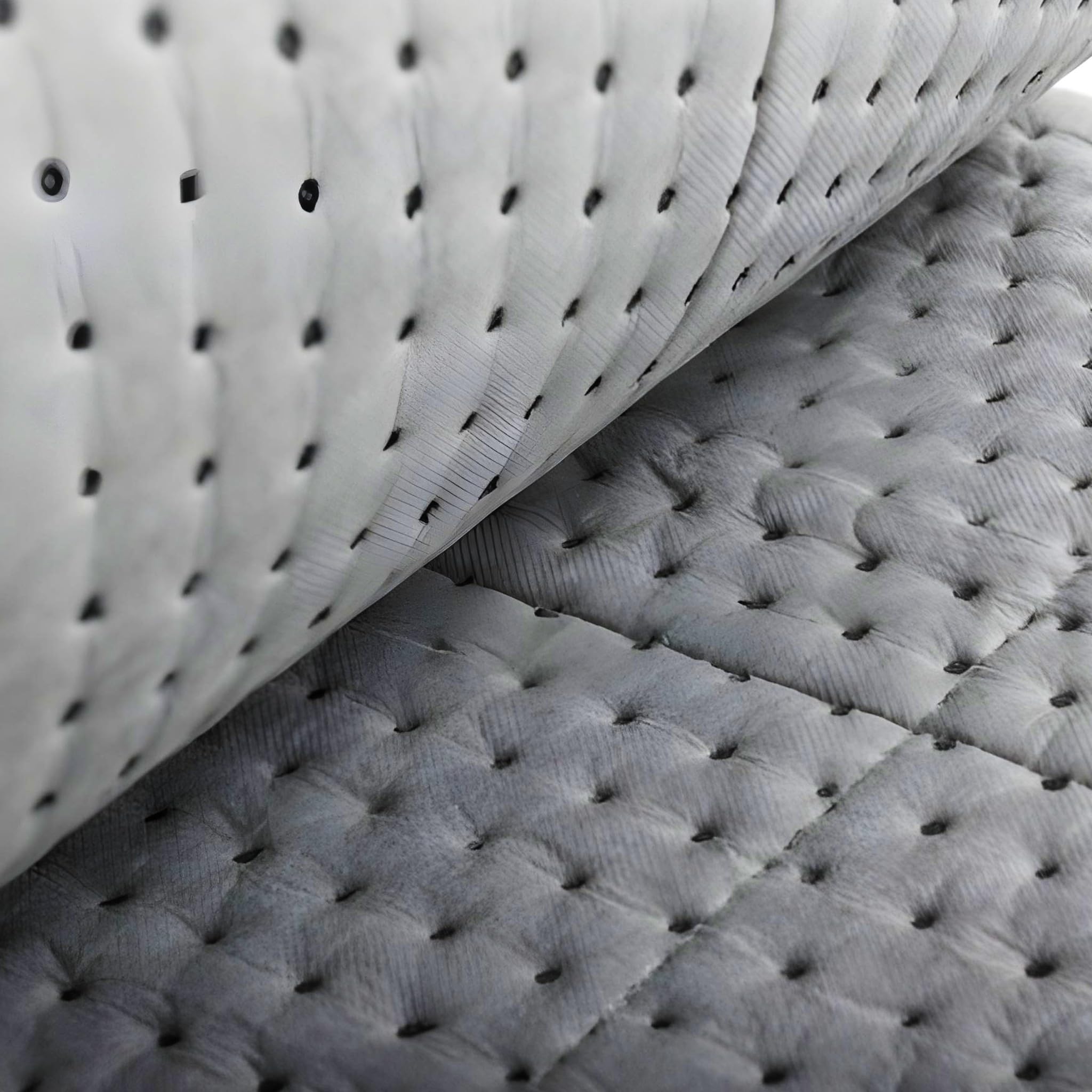 Bricoloco Stracci Assorbenti acqua, oli e idrocarburi | Assorbitore industriale a triplo strato extra anti pelucchi per elementi liquidi. (1, rotolo 50 cm x 40 metri)
