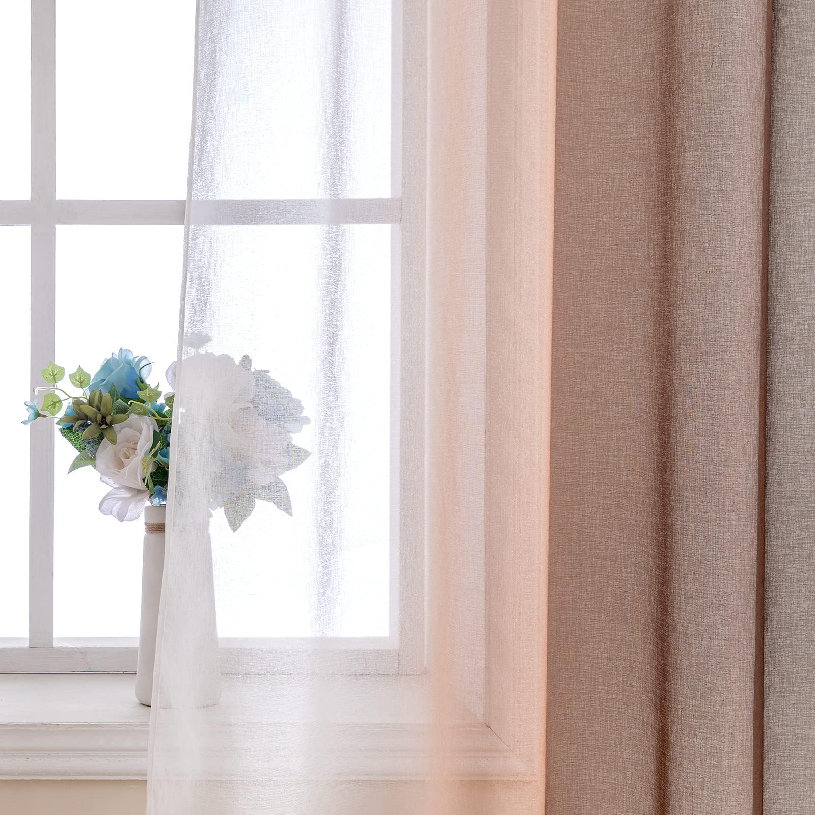Acquista Tenda in Tulle con Motivo Floreale di Fiori di Ciliegio
