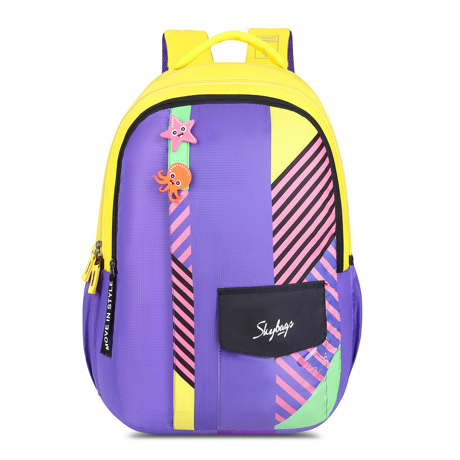 MAZE PRO 01SCHOOL BACKPACK YELLOW PURPLE-image-2