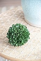 Vista 3 de A&B Home Juego de 5 bolas artificiales de boj para interiores y exteriores, vegetación artificial, bolas de musgo verde sintético, bola topiaria