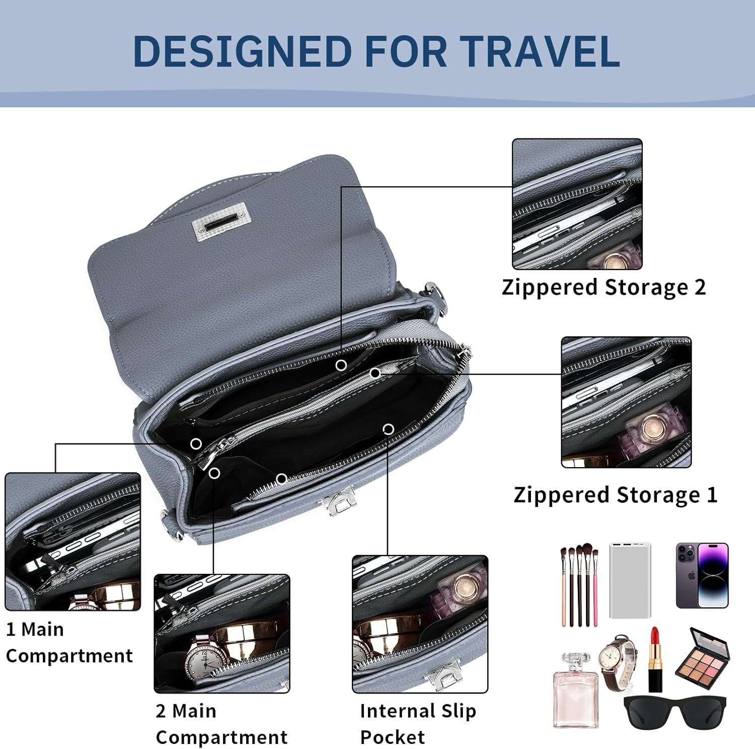 Satchel Purses for Women, Womens Handbags Satchel With Adjustable Strap, Top Handle Shoulder Bag Purse - Image 4