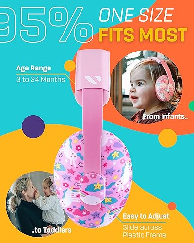 Miniatura 3 de Vanderfields Auriculares con cancelación de ruido para bebés, niños pequeños, bebés de 3 meses a 2 años