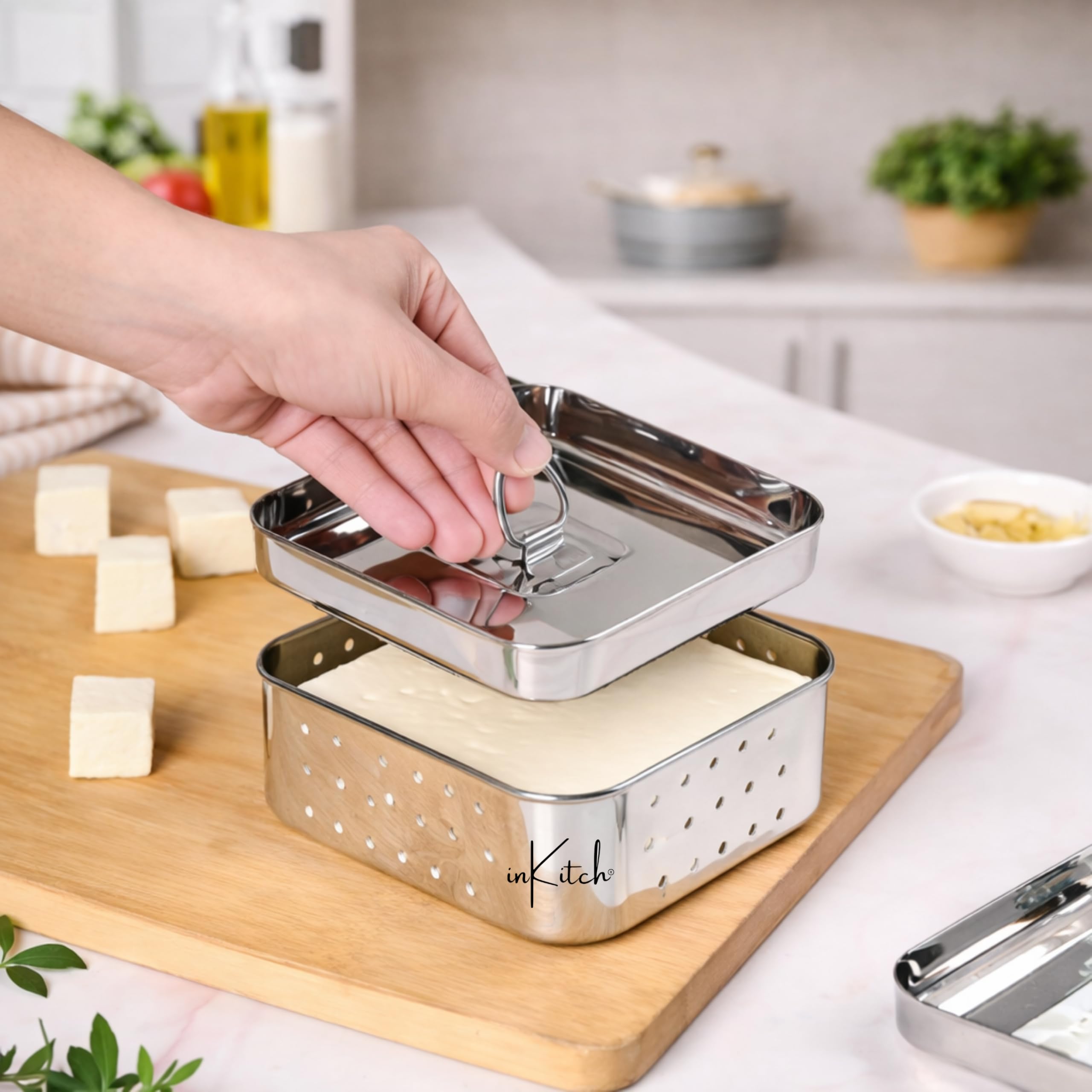 Stainless Steel Paneer Press - Make Homemade Cheese -8