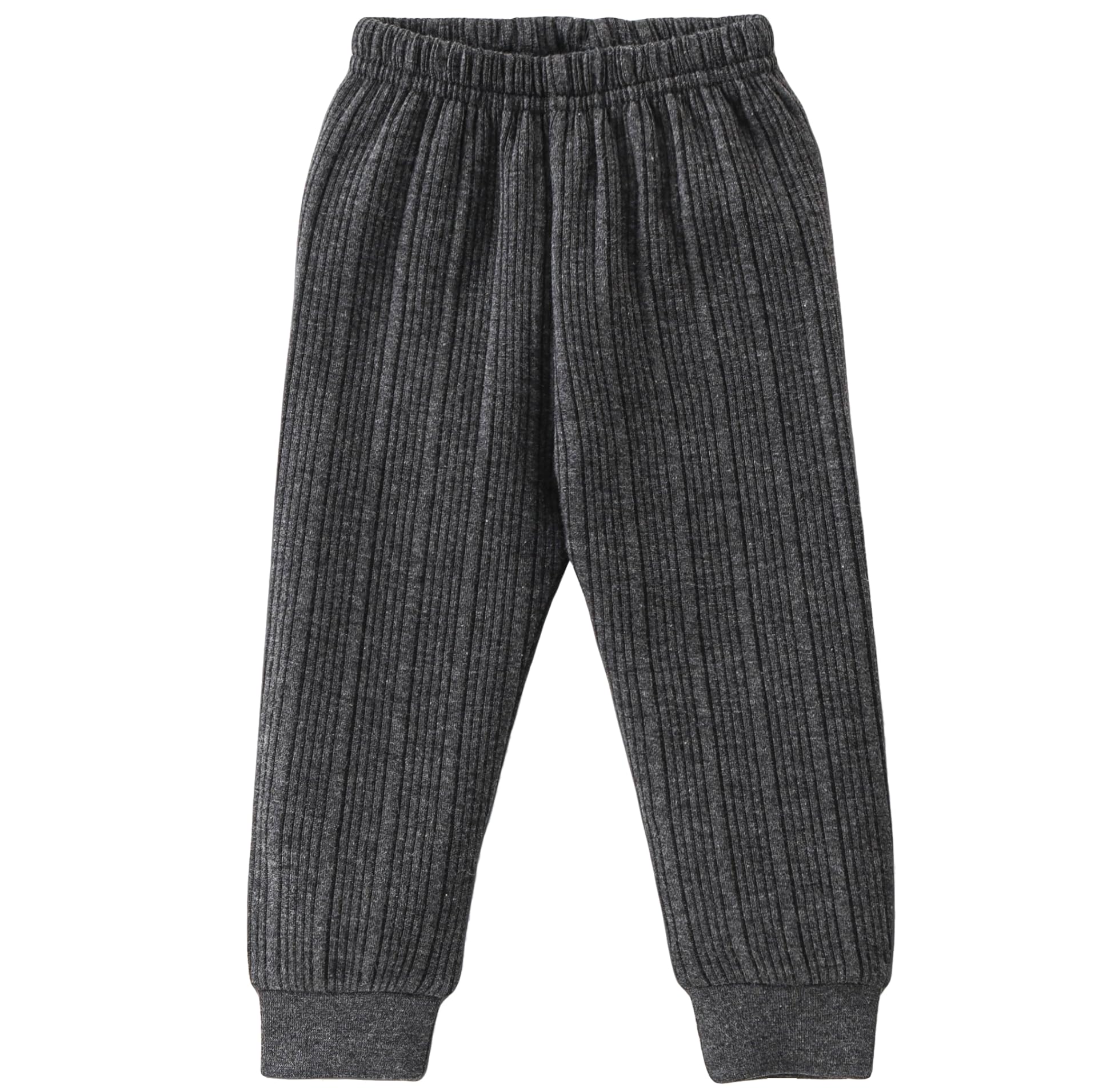 minmum Kids Unisex Baby Boys & Girls Winter Wear Thermal Set with Round Neck Full Sleeve Top and Pajami with Grip (2-3 Years, Dark Grey) - Image 3 thumbnail