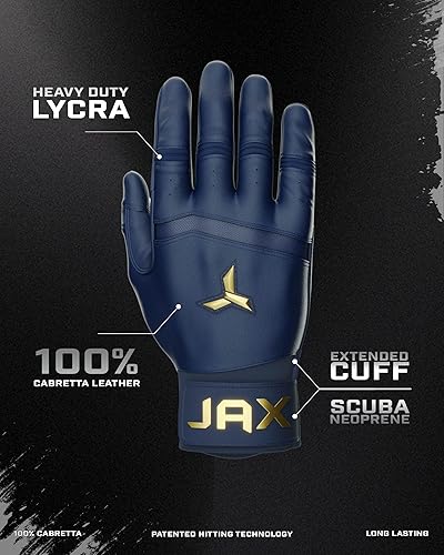 Miniatura 9 de JAX Batting Gloves - Model One - Youth and Adult Baseball Batting Gloves - Optional Pro Grip Web Technology - Baseball & Softball Batting Gloves