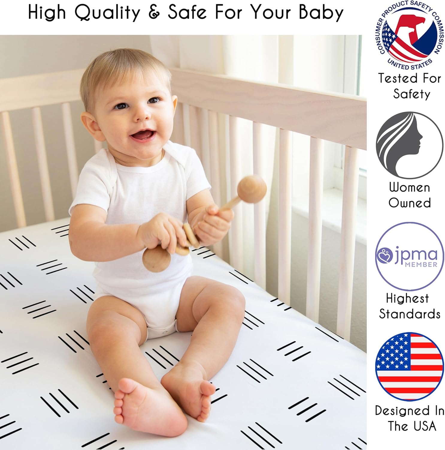 Sweet Jojo Designs 6-Piece Baby Crib Bedding Set (Dog) for Boys/Girls, Infants/Nursery incl. BreathableBaby Mesh Liner Blanket, Fitted Sheet, Skirt, Diaper Stacker (Gender Neutral, Modern, Puppy, Pet)