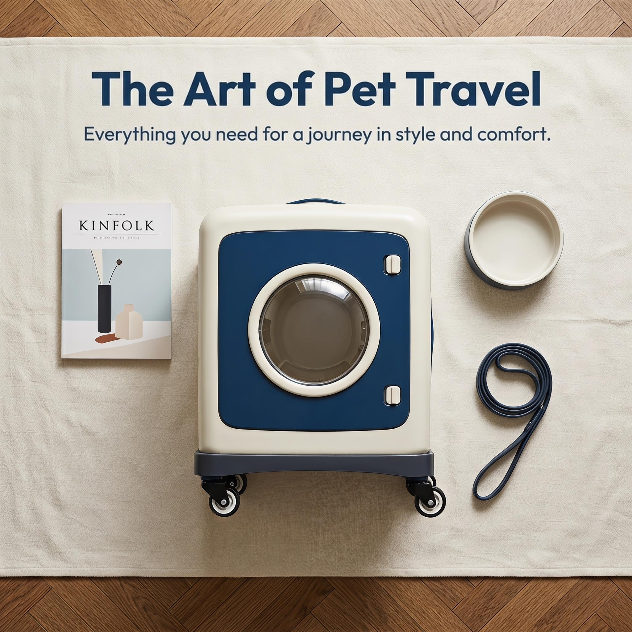 TransportíN Plegable para Mascotas con Ruedas Y Ventana PanoráMica (Coffee) | Mochila Transportadora Con Ruedas Para Perros Y Gatos, Con Carcasa RíGida Desmontable, Asa Ajustable En 3 Niveles Y Ruedas