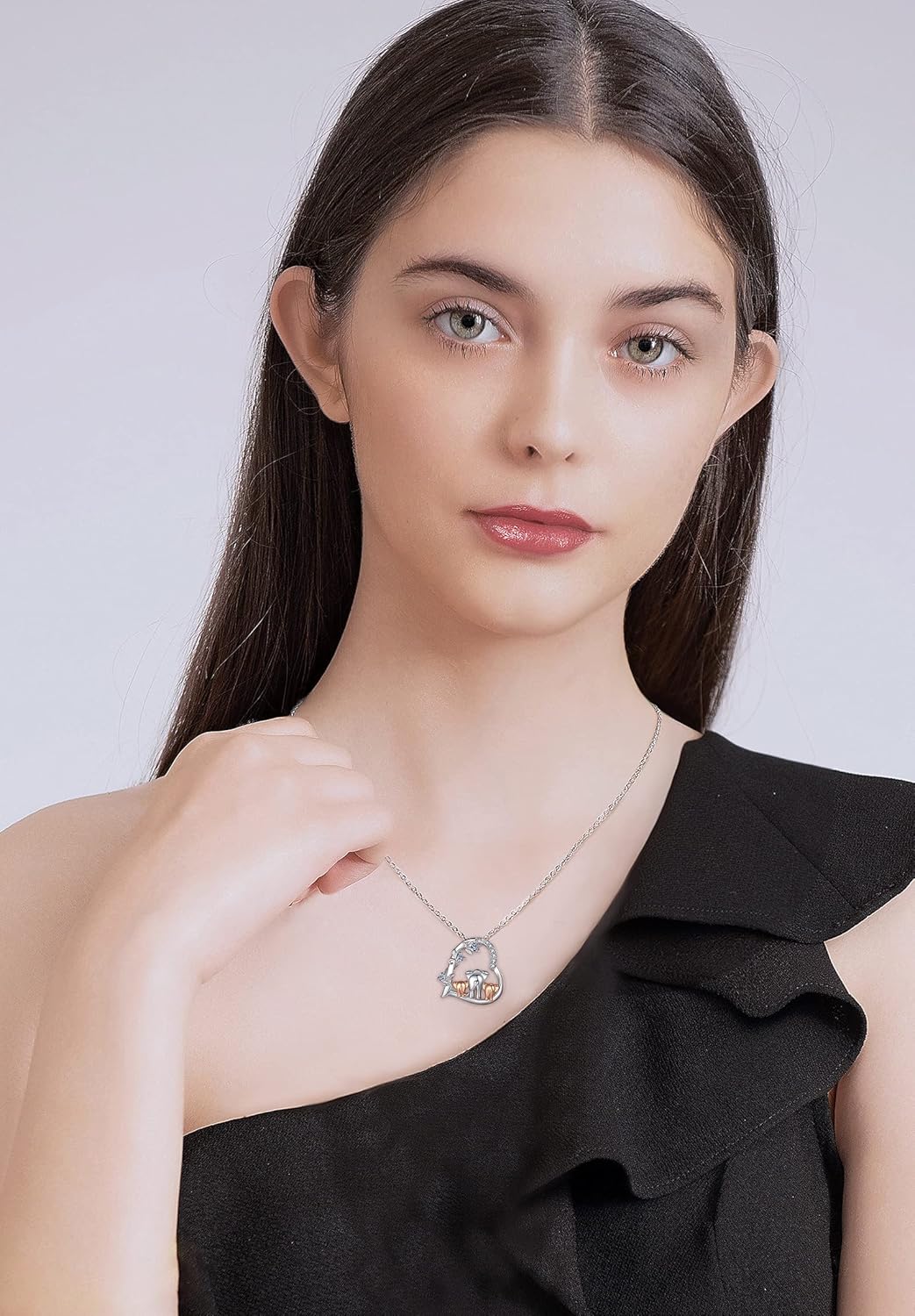 CELESTIA Sterling Silver Mom and Baby Elephant Necklaces for Women - 18 Inch Chain - Image 7