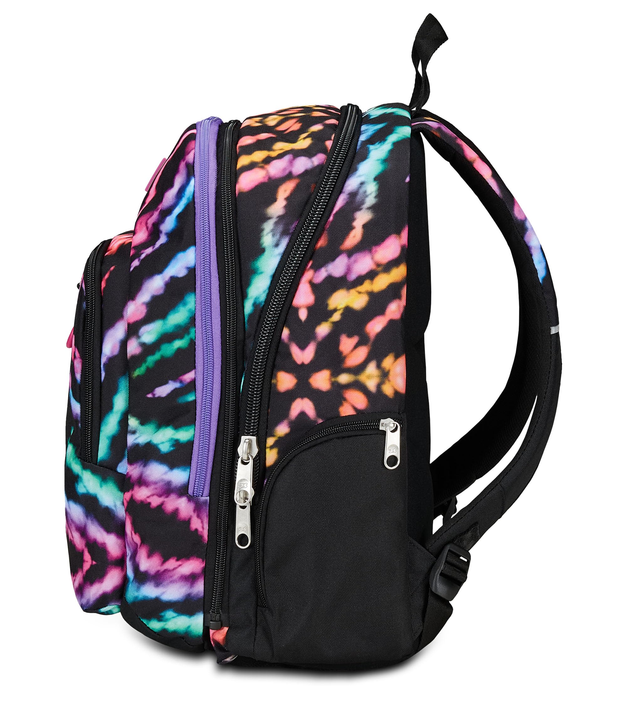 Seven Zaino Scuola Adavanced Detach, Nero Fucsia, Multi-Shade Girl, Doppio Scomparto Con Tasca Staccabile Uso Zainetto, Tasca Porta PC, Tasca Porta Borraccia, Zaino Medie e Superiori, Bambina Ragazza