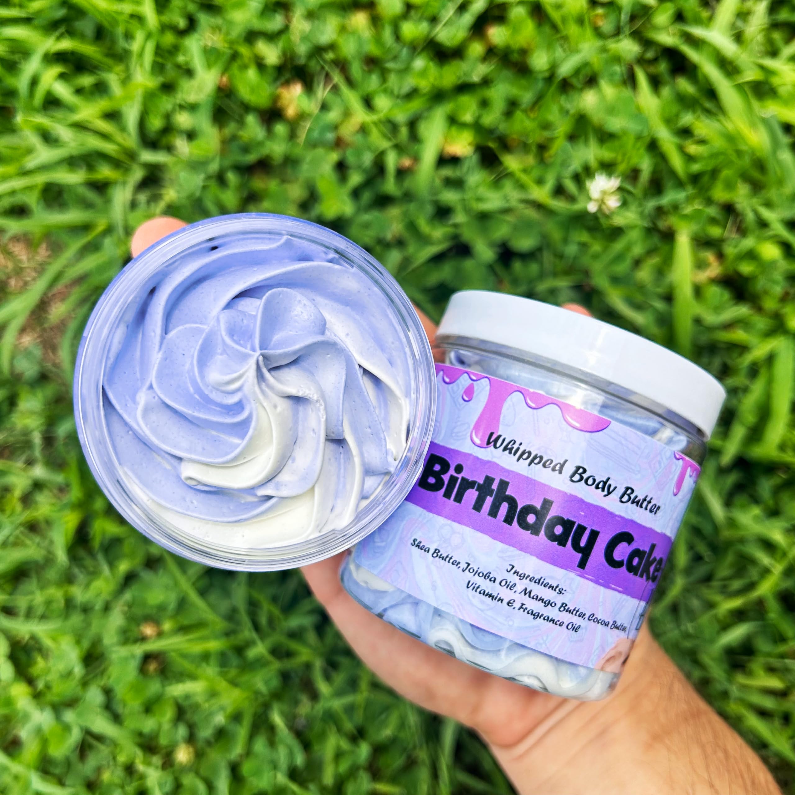 Jersey Botanical Körperbutter aus Zuckerwatte mit Sheabutter, Mangobutter und Kakaobutter, Creme, weich, natürlich und langanhaltend, intensive Feuchtigkeitsspendung.