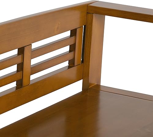 Miniatura 21 de Simpli Home Adams Banco para entrada con espacio de almacenamiento, Madera, Blanco Blanco,Marrón Avalon claro,https://www.amazon.com/dp/undefined