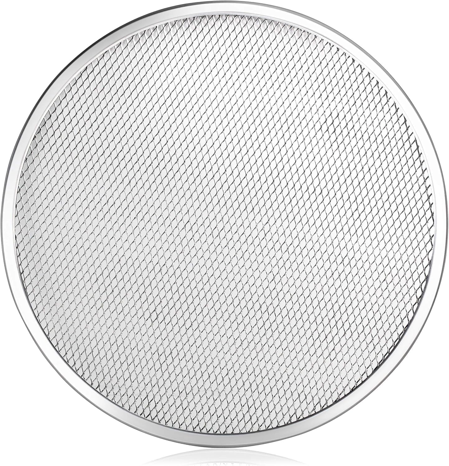 new star foodservice restaurant-grade aluminum pizza baking screen, seamless (14-inch (pack of 6)) 14-inch (pack of 6) silver