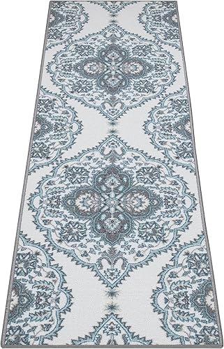 Miniatura 3 de Ottomanson Ottohome Collection - Alfombra antideslizante de goma con diseño moderno marroquí de 2 x 7 pies, 1 pies 10 pulgadas x 7 pies, color