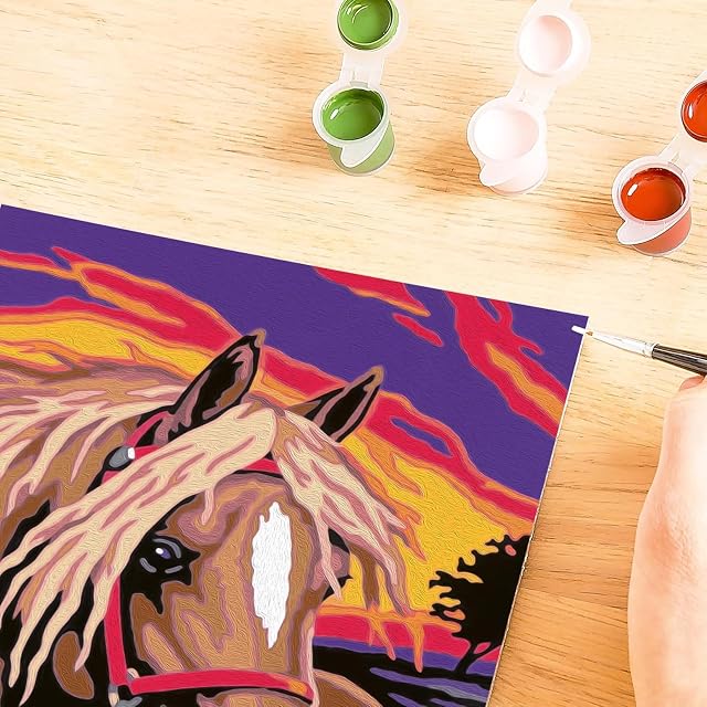Foto 3 de 8 de Ravensburger - CreArt Caballo Romántico, Kit Pintar por números +9 años