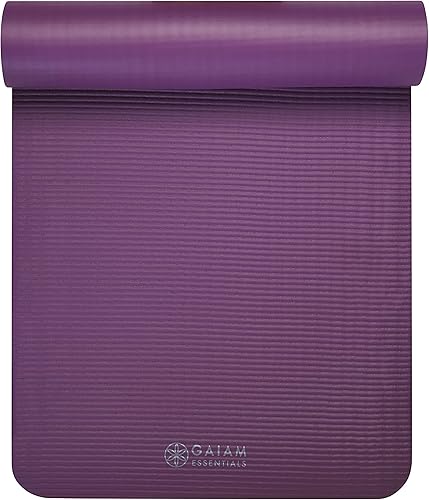 Vista 41 de Gaiam Essentials 2/5" Thick (10mm) Yoga & Pilates, Fitness & Exercise Mat with Easy-Cinch Carrier Strap Cushion Support For Fitness and Gym Workouts