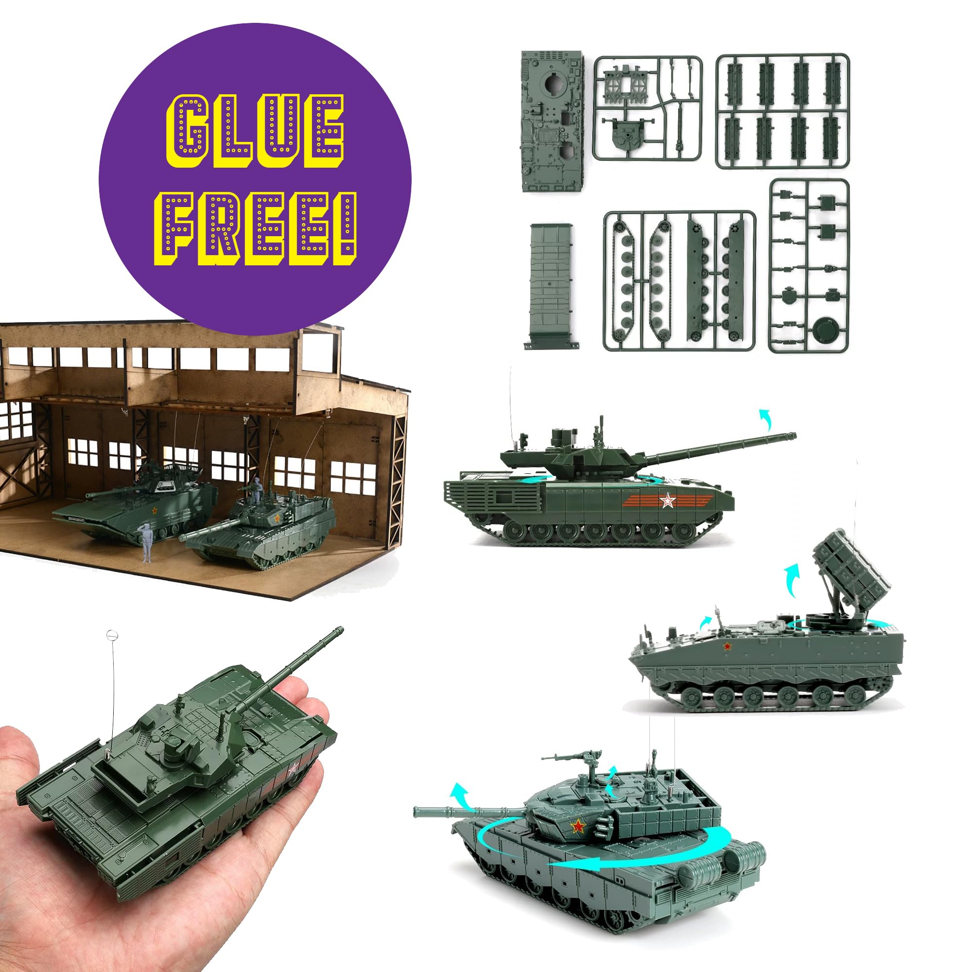 Amazon.com: INGWETECH 1:72 Military Vehicle Model Set - ZTD-05