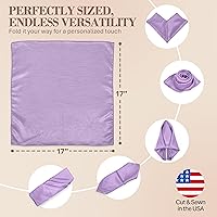 Vista 88 de Ultimate Textile -1 docena - Reversible Shantung Satin - Majestic - Servilletas de tela Majestic de 17 x 17 pulgadas color azul pizarra