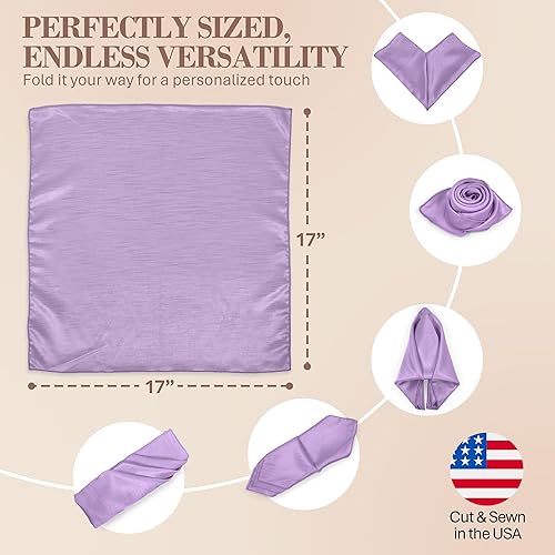 Miniatura 88 de Ultimate Textile -1 docena - Reversible Shantung Satin - Majestic - Servilletas de tela Majestic de 17 x 17 pulgadas color azul pizarra