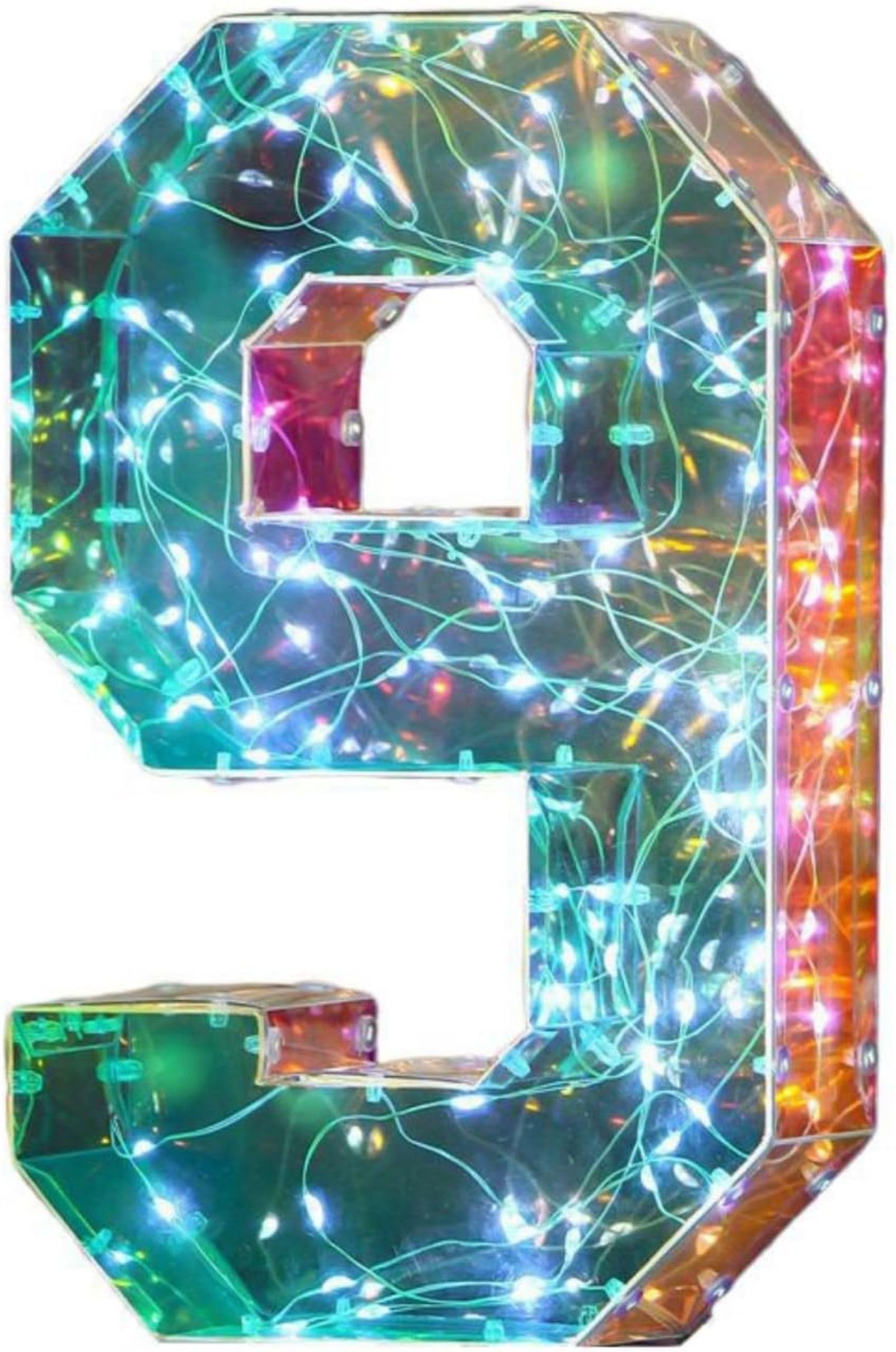 Jemnpela LED Marquee Letter Number Sign Lights Glitter Light Up Alphabet Figure Night Light for Birthday Party Wedding Home Bar Holiday Wall Decoration