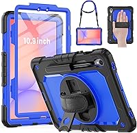 Vista 12 de HXCASEAC Funda para Samsung Galaxy Tab A9 de 8,7 pulgadas, protectora con protector de pantalla/correa de mano/soporte para bolígrafo, resistente a