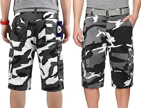 Renegade Sportswear Men's Camouflage Cargo Shorts (Camouflage