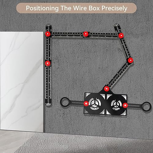 Miniatura 6 de Regla de medición de ángulo múltiple Herramienta de medición de ángulo de aleación de aluminio de 16 lados, regla multifunción ajustable universal,